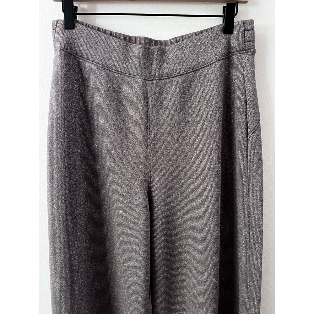 Spanx AirEssentials Wide Leg Pant with Shimmer Smoke Silver size large tall NWT - Picture 7 of 14